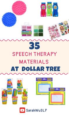 the top five toys for speech therapy materials at dollar tree