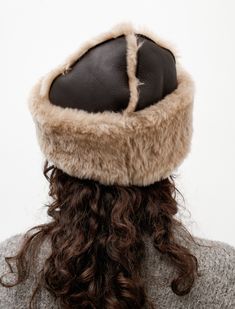 Shearling Hat, Sheep Skin, Traditional Fabric, Women's Beanie, Fur Hat, Modern Shop, Soft Brown, Winter Days, Wool Hat