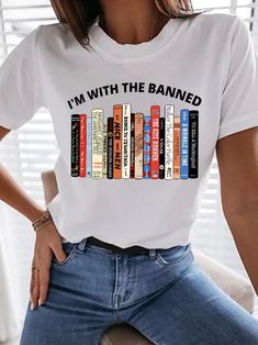 Medieval Gothic, Librarian Shirt, Reading Shirts, Fabric Combinations, Book Shirts, Applique Fabric, College Outfits, Custom T Shirts, Short Sleeve Top