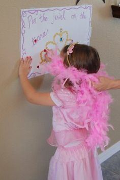 Pin The Tiara On The Princess Game, Jewel Stickers, Princess Party Games, Birthday Fancy, Fancy Birthday Party