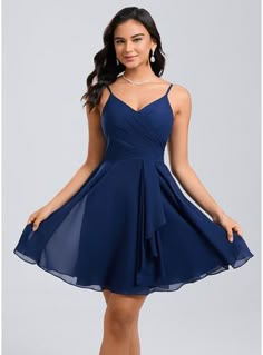 JJ's House Chiffon V-Neck Fall Spring Summer A-line Plus General Back Zip Coquette Simple Sweet & Flow Elegant Navy Blue Height:5.8ft（176cm） Bust:32in（82cm）Waist:24in（61cm）Hips:35in（89cm） No Short Blue Spaghetti Straps Homecoming Dress. #JJ's House #Chiffon #VNeck #Fall #Spring #Summer #Aline #Plus #General #BackZip #Coquette #Simple #Sweet&Flow #Elegant #NavyBlue #No #Short #Blue #SpaghettiStraps #HomecomingDress Dusty Blue Dresses Short, Flowy Short Formal Dresses, Formal Simple Dress Short, Winter Formal Dresses Medium Length, Teen Hoco Dresses, Grade 8 Grad Dresses Navy Blue, Dark Blue Grade 8 Grad Dresses, Royal Blue Hoco Dress Flowy, Grad Dress Ideas Grade 8