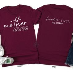 Mother of the Groom I Loved Him First Shirt - Mother Groom Shirt, Wedding Gift for Mom, Mother's Day Gift (2482) Wedding Gift For Mom, Groom Shirts, Mom Wedding Gift, Welcome Bags, Custom Shirt, Mothers Love, Mother Of The Groom, Family Gatherings, Product Images