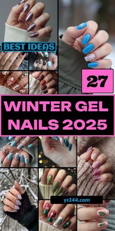 Gel Nail Polish Inspiration, Short Nail Ideas Winter 2024, Winter Shellac Nail Designs, New Nail Trends 2024 Winter, Bio Gel Nails Winter, Winter Nail Ideas Dip Powder, Gel Nails Winter 2024, Nail Colors For December, Bright Nails For Winter