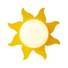 an image of a yellow sun on white background