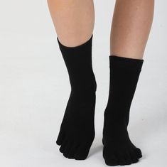 SIZE: Women's US 7-11 (One Size). SEPERATED TOES: Made of 80% Cotton, 17% Polyamide, 3% Elastane. Designed in Germany, manufactured in Turkey. GoWith women's black five finger toe socks are moisture wicking and will keep your feet more flexible, breathable and natural. They keep each toe separated and spread, giving you the full benefits of shoe design. PERFECT FIT: GoWith women's black split toe socks are perfect fit for women's shoe size 5-10 (US). You'll love the comfortable fit. Our socks allow your toes to align and splay naturally. Your toes are free splay so you can utilize your entire foot to get a confident grip and better balance on narrow, uneven trails. WOMEN'S SPECIFIC: Designed specifically to accommodate a female foot. The fabric of our funny and cozy toe socks wicks sweat a Toe Socks For Women, Better Balance, Comfy Socks, Socks Gift, Fingers Design, Toe Socks, More Flexible, Socks For Women, Shoe Design