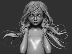 Zbrush Hair, 3d Hair, Skins Characters, 3d Portrait, 3d Modeling Tutorial, Girl Cartoon Characters