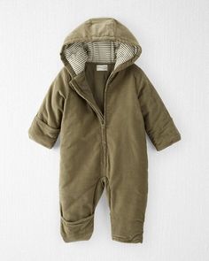 Baby Organic Cotton Corduroy Puffy Pram - Little Planet | Carter's Fall Baby Clothes Boy, Boho Baby Boy Clothes, Aesthetic Baby Clothes Boy, Green Corduroy Overalls Baby, Baby Boy Puffy Jacket, Boho Baby Boy, Brown Overalls Baby Boy, Newborn Fashion, Cute Baby Boy Outfits