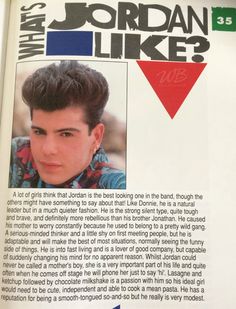 an article in the magazine is about what jordan likes to do with his hair and makeup