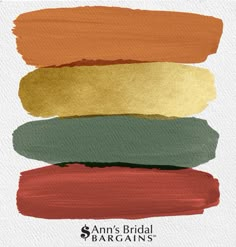 an image of some paint colors with the words ann's bridal bargains