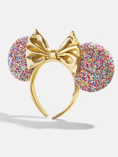 Don't miss out on ear-resistably cute fashion with the Minnie Mouse Disney Confetti Ears Headband. Designed with confetti sequins and Minnie's signature bow, this headband is perfect for every fashion-loving Disney fan. This is an officially licensed Disney product. Disney Confetti, Birthday At Disney World, Princess Mickey Ears, Disney World Ears, Birthday At Disney, Disney Races, Stitch Ears, Disney Ears Headband, Diy Disney Ears