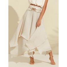 Hemline / Train:Maxi; Season:Spring  Summer; Fabric:Terylene; Dress Length:Maxi; Look After Me:Machine wash,Wash with similar colours,Washable; Gender:Women's; Style:Elegant; Elasticity:Inelastic; Occasion:Daily Wear,Work; Details:Belt Included; Waistline:Natural; Pattern:Solid / Plain Color; Design:Pleated,Asymetric Hem; Trends:New; Listing Date:04/23/2024; Length:; Waist:; SizeChart1_ID:2:186452; Dress Code:Dressy Casual; Fit US Size:; Fit UK Size:; Looseness:Regular Fit Skirt Asymmetrical, Pleated Maxi Skirt, Plain Color, Handkerchief Hem, Pleated Maxi, Elegant Casual, Skirts Online, Dressy Casual, Casual Fit