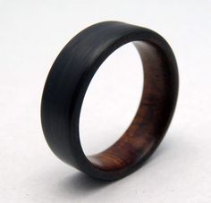 Carbon Fiber and Rosewood Ring