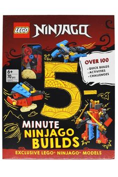 5-Minute Ninjago Builds (LEGO Ninjago) - Sourcebooks Wonderland - Book Outlet Lego Birthday Party, Bargain Books, Lego Birthday, Interactive Book, Easter Basket Stuffer, Afterschool Activities, Creative Challenge, Lego Building, Lego Brick