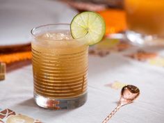 a close up of a drink on a table