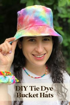 Rainbow Tie Dye Bucket Hat Simple Tie Dye Patterns, Dye Patterns