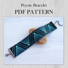 This is an instant DIGITAL download of Miyuki Delica bead PEYOTE stitch bracelet pattern (Even Count Peyote One Drop). Beads: Miyuki Delica 11/0 Columns: 22 Rows: 91 Colors: 5 The PDF file includes: * Pattern Preview * Bracelet Photo * Seed bead color list and codes (color + letter) * Bead and World Chart To browse more of my Peyote patterns please follow the link: https://www.etsy.com/shop/LutitaPatterns?section_id=51383101 Return to the LutitaPatterns Shop: https://www.etsy.com/shop/LutitaPatterns This is a listing for a pattern,  NOT the finished piece. The PDF will be ready for download after the payment is received. I only sell patterns, not step-by-step tutorials! This pattern does NOT include instructions on how to do this stitch. You have to be familiar with the loom technique. DOW Delica Bracelet, Stitch Bracelet Pattern, Bracelet Photo, Cuff Pattern, Geometric Gradient, Turquoise Ombre, Stitch Bracelet, Bracelet Miyuki, One Drop