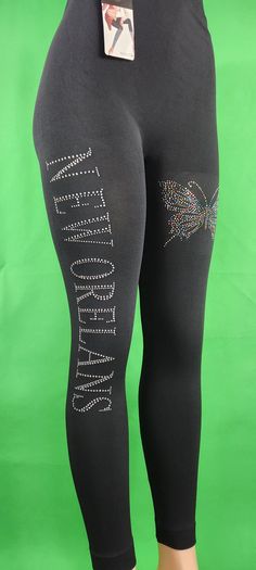 Beautiful Rhinestone New Orleans letter on the right thigh  and Multi-color butterfly on the left thigh for Leggings we use high quality  Korean rhinestone and high quality leggings High Quality Leggings, Color Butterfly, Pants Gift, Birthday Gift For Mom, Shirts For Leggings, Legging Outfits, Womens Leggings, Gift For Girlfriend, Mom Birthday Gift