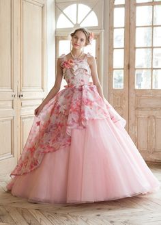 Pink wedding dress Pink Ball Gown, Big Dresses, Wedding Dress Patterns, Fairytale Fashion, Fairytale Dress, Princess Dresses, Gala Dresses, Designs For Dresses, Color Dress