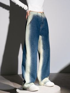 Editor's NotesAVANDRESS's side-line wide pants with a soft texture and unique vibe of AVANDRESS. The pants is comfortable and perfect for casual and formal outfits.- Side-line wide pants - Denim pants with a wide fit- Has a high-waisted design- Has a unique washing detail on the side- Creates a relaxed  loose silhouette Measurements (inch)S/M/L- Length: 43/43.4/43.8 inch- Waist: 12.6/13.4/14.17 inch- Hip: 18.5/19.3/20 inch- Rise: 11.4/11.8/12.2 inch- Thigh: 12.6/13/13.4 inch- Hem: 9.8/10.2/10.6 inch*Model info: height 27.5 inchComposition & Care- 100% Cotton- Dry cleaning recommended Designer- by AVANDRESS Denim Inspiration, Denim Ideas, Street Fashion Men Streetwear, Formal Outfits, Jeans Diy, W Concept, Bright Side, Wide Pants, Formal Outfit