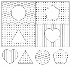 printable shapes for kids to color and practice their fine art skills in the classroom