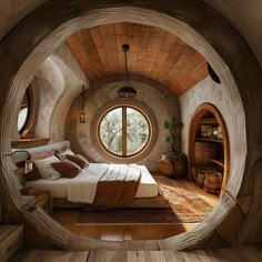 Hobbit houses.  Modern guest houses in the style of Hobbit houses Hobbit House Inspiration, Hobbit House Bedroom, Hobbit House Ideas, Inside Hobbit House, Hobbit Home Interior, Hobbit Inspired House, Hobbit House Aesthetic, Hobbit Home Aesthetic