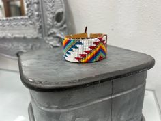 Southwestern White Beaded Bracelets With Colorful Beads, White Beaded Southwestern Bracelet, White Southwestern Beaded Bracelet, White Southwestern Beaded Bracelets For Festivals, White Handwoven Bracelets With Round Beads, White Handwoven Bracelets, White Handwoven Beaded Bracelets For Friendship, White Handwoven Adjustable Bracelets, Adjustable White Handwoven Bracelets