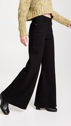 FRAME Le Palazzo Pants Casual Wide Leg Flares For Fall, Non-stretch Full-length Jeans For Work, Modern Full-length Flare Jeans For Fall, Cotton Wide-leg Flare Jeans For Work, High Waist Stretch Flares With Five Pockets, Modern Stretch Full-length Jeans, Spring High-rise Cotton Flares, High Rise Cotton Flares For Fall, Flare Jeans For Workwear In Fall