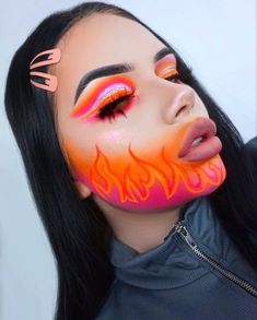 Makeup Zombie, Extreme Makeup, Cute Halloween Makeup, Neon Makeup, Face Paint Makeup, Amazing Halloween Makeup, Eye Makeup Designs