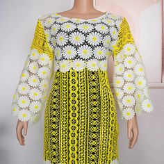 Elevate your fashion style with our luxurious Maxi Dress. Long Summer Dresses With Lace Patchwork, Chic Long Yellow Dress, Long Dress With Lace Patchwork, Beach Lace Dress In Multicolor, Lace Sundress Maxi Dress For Parties, Spring Long Sleeve Dress For Party, Long Sleeve Lace Maxi Dress For Summer, Long Sleeve Lace Dress For Vacation, Long Sleeve Spring Party Dress