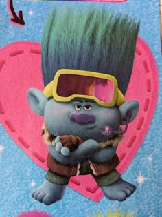 an image of a cartoon character wearing goggles and holding something in one hand with his hands