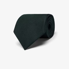 This dark green classic business tie is woven from pure silk in an elegantly textured finish. Luxury Tie For Workwear, Luxury Standard Tie For Workwear, Luxury Ties For Workwear, Luxury Standard Tie For Work, Luxury Business Neckwear, Standard Tie, Luxury Business Neckwear Standard Tie, Luxury Standard Tie For Business, Classic Solid Ties For Work, Classic Solid Ties For Workwear