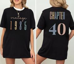 Vintage 1985 Sweatshirt, 40th Birthday Shirt, 40th Birthday Gifts For Women,1985 Birthday T-Shirt 1985 Sweatshirt Gift For Mom 40th Birthday HOW TO ORDER: 1- Please check all of the photos. 2- Select your T-shirt size from selection box. 3- Select your T-shirt color from the selection box. 4- Personalization box is only for design color information, enter your design or text color in the personalization box (see images for options). 5- Select the quantity. 6- Go to add to cart. 7- Complete check 40th Birthday Outfit, 1985 Birthday, Vintage 40th Birthday, 1984 Shirt, Bday Shirt, 40th Birthday Shirt, Birthday Gift For Best Friend, 40th Birthday Gifts For Women, 40th Birthday Shirts