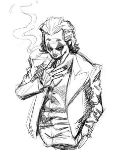 Drawing Joker, Drawing Of Joker, Drawing Of The Joker, Joker Tattoo Drawing, Joker Illustration, Joker Art Tattoo, How To Draw Joker, Dc Drawings