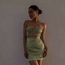 Green Satin Cutout Dress – Juniper Backless Midi Dress, Club Party Dresses, Dresses Bodycon, Backless Mini Dress, Mode Inspo, Satin Slip Dress, Green Satin, Club Party, Cutout Dress