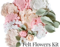 the felt flowers kit is ready to be sewn on or sewed into something else