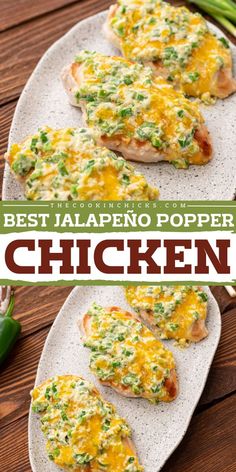 Indulge in the Best Jalapeño Popper Chicken, a flavorful low carb dinner for family! This easy-to-prepare dish combines chicken with jalapeños, cream cheese, garlic, green onions, and cheddar cheese for a meal everyone will love. A must-try chicken recipe that’s sure to impress! Try this Easy Family Friendly!