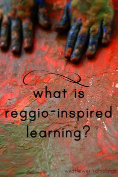 the words what is regio - inspired learning written in black on a red background