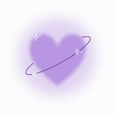 a purple heart shaped object with stars on it