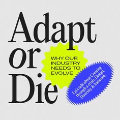 the cover of adapt or die