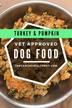 Turkey and Pumpkin Vet Approved Dog Food Recipe Health Dog Food Recipes, Homemade Dog Food For Puppies, Fresh Puppy Food Recipes, Elderly Dog Food Recipes, Diy Puppy Food Recipes, Make Dog Food Homemade, Gourmet Dog Food Recipes, How To Make Fresh Dog Food