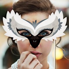 Trumpeter Swan, Printable Masks, Bird Costume, Mardi Gras Mask, Trumpeter, Easy Halloween Costumes, Masquerade Ball, Diy Printables, Mardi Gras