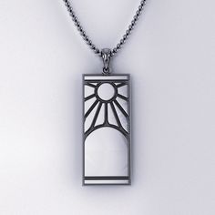 Hanafuda Pendant Tarnish Resistant Silver Rectangular Pendant Jewelry, Silver Tarnish Resistant Rectangular Pendant Jewelry, Silver Tarnish-resistant Rectangular Pendant Jewelry, Elegant Sterling Silver Jewelry In Gunmetal, Silver Rectangular Tarnish-resistant Jewelry, Spiritual White Gold Jewelry With Box Chain, Luxury Silver Brass Necklace, Silver Stainless Steel Rectangular Pendant Jewelry, Silver Stainless Steel Rectangular Pendant