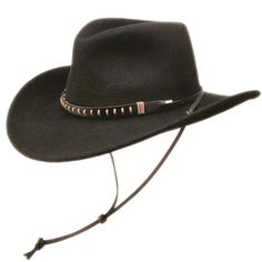 Black Creek (BC2003)- Crushable Wool Felt Cowboy Hat - Hatcountry Felt Cowboy Hat, Felt Cowboy Hats, Stylish Hats, Cowboy Hat, Western Style, Western Wear, Large Black, Western Fashion, Wool Felt