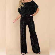 Aakaa Sequin Long Pants Wide Leg Pull On Black S Style #Ra91128h New With Tags! Measurements (Approximate): Waist: 11.5 Front Rise: 11.5 Inseam: 32 Comes From A Smoke Free Home. Feel Free To Ask Any Questions You May Have. Thanks For Looking! Size: Womens S Condition: New With Tags Black Pantsuit For Spring Night Out, Casual Wide Leg Jumpsuits And Rompers For Party, Casual Wide-leg Jumpsuits And Rompers For Party, Black Pantsuit For Night Out In Spring, Spring Black Pantsuit For Night Out, Casual Black Pantsuit For Night Out, Black Pantsuit For Night Out, Black Straight Pantsuit For Night Out, Stretch High-waist Pantsuit For Night Out