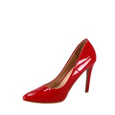 This style runs Pretty true to size Pointed Toe Stiletto Heel Slip On Heel High 4.25 Inch with 0.15 Inch Platform Size: 9.  Color: Red.  Gender: female.  Age Group: adult. Red 4-inch Heel Fitted Heels, Heels Dress, Black Pumps Heels, Pink Pumps, White Pumps, Heel Pumps, Dress And Heels, High Heel Pumps, Black Pumps