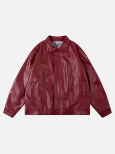 Aelfric Eden Vintage Solid Essential Faux Leather Jacket – Aelfric eden Leather Jacket Oversized, Early 2000s Style, Top Streetwear Brands, Aelfric Eden, Edgy Accessories, Retro Era, Image Swag, 2000s Style, Motorcycle Jackets