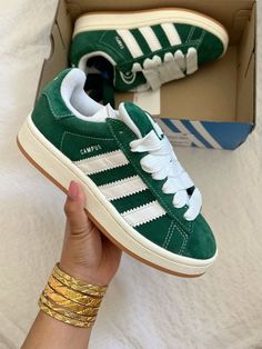 #pinterest Green Adidas Shoes, Campus Shoes, Tenis Vans, Hype Shoes, Shoe Inspo, Adidas Campus