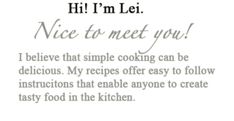 an image of a recipe with the words nice to meet you