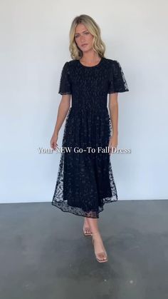 Versatile, elegant, and topped with a stunning embroidered tulle overlay — she’s the ultimate fall dress for every special occasion🖤 Shop our brand NEW Cara Embroidered Midi Dress | Black now🛍️✨ Spring Formal Sheer Lace Dress, Spring Lace Stretch Maxi Dress, Sheer Lace Dress For Summer Evening, Sheer Lace Summer Evening Dress, Sheer Lace Evening Dress For Summer, Sheer Lace Dress For Formal Summer Occasions, Sheer Fitted Midi Dress For Wedding Guest, Elegant Short Sleeve Mesh Dress For Summer, Formal Sheer Lace Dress For Summer