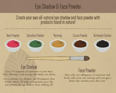 Diy Eye Shadow Natural, Mascara Diy, Diy Eye Shadow, Shadow Face, All Natural Makeup